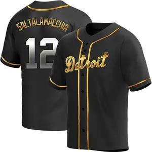 Jarrod Saltalamacchia Detroit Tigers Replica Alternate Jersey - Black Golden