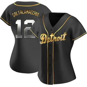 Jarrod Saltalamacchia Detroit Tigers Women's Replica Alternate Jersey - Black Golden