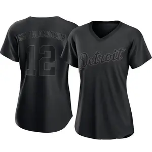 Jarrod Saltalamacchia Detroit Tigers Women's Replica Pitch Fashion Jersey - Black