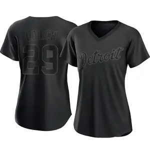 Mickey Lolich Detroit Tigers Women's Authentic Pitch Fashion Jersey - Black