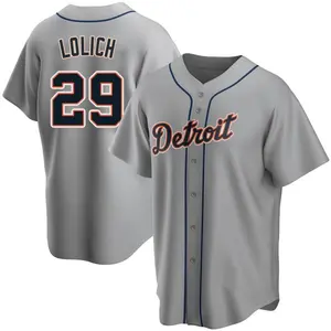 Mickey Lolich Detroit Tigers Youth Replica Road Jersey - Gray